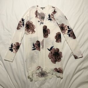 Charlotte Russe Floral Cardigan